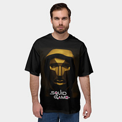 Футболка оверсайз мужская РАСПОРЯДИТЕЛЬ ИГРА В КАЛЬМАРА SQUID GAME, цвет: 3D-принт — фото 2