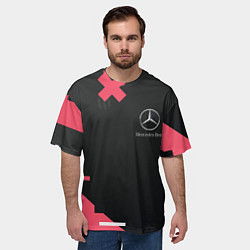 Футболка оверсайз мужская Мерседес Mersedes, цвет: 3D-принт — фото 2