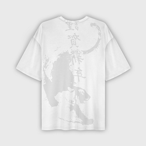 Мужская футболка оверсайз Китайский тигр / 3D-принт – фото 2