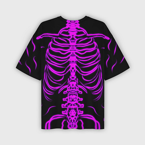 Мужская футболка оверсайз Розовые кости / 3D-принт – фото 2