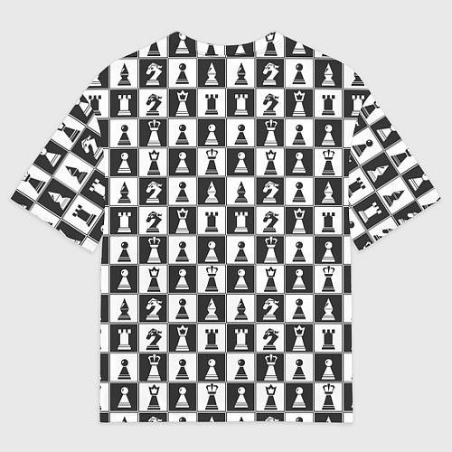 Мужская футболка оверсайз Шахматы Шахматные Фигуры / 3D-принт – фото 2