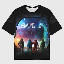 Мужская футболка оверсайз AMONG US SPACE IMPOSTOR