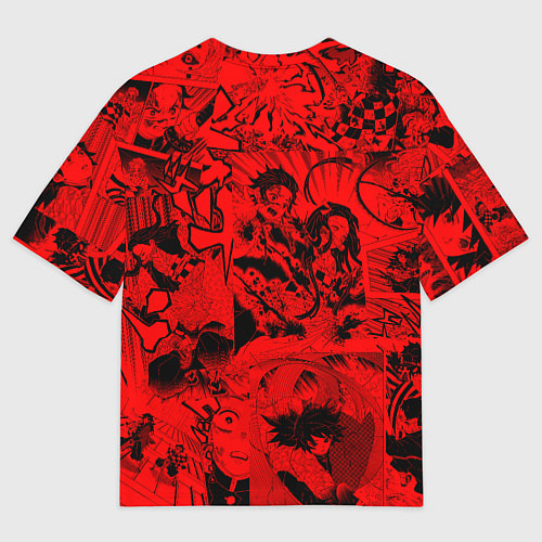 Мужская футболка оверсайз Танджиро Камадо ,Клинок, рассекающий демонов / 3D-принт – фото 2