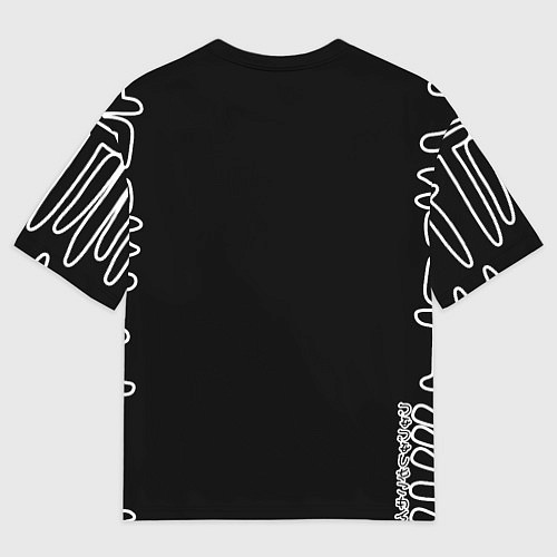 Мужская футболка оверсайз ЗНАК ИТАДОРИ, МАГИЧЕСКАЯ БИТВА / 3D-принт – фото 2