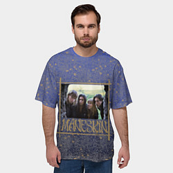 Футболка оверсайз мужская Maneskin в серебре и золоте, цвет: 3D-принт — фото 2