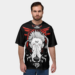 Футболка оверсайз мужская ЗАКЛИНАНИЕ ИТАДОРИ СУКУНА, цвет: 3D-принт — фото 2