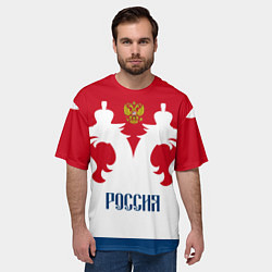 Футболка оверсайз мужская Russia Team, цвет: 3D-принт — фото 2