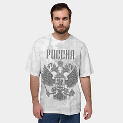 Футболка оверсайз мужская Герб России, цвет: 3D-принт — фото 2