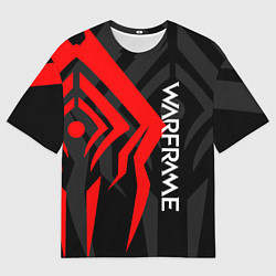 Мужская футболка оверсайз WAFRAME STALKER LOGO RED ВАРФРЕЙМ СТАЛКЕР
