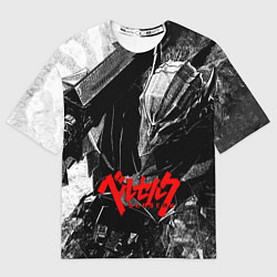 Футболка оверсайз мужская BERSERK ЧБ БЕРСЕРК, цвет: 3D-принт