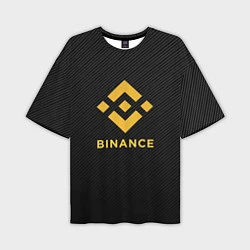 Мужская футболка оверсайз БИНАНС ЛОГО CARBON BINANCE LOGO