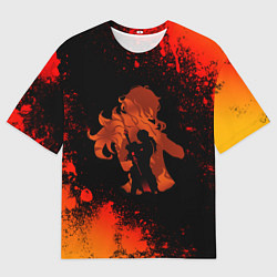 Мужская футболка оверсайз ДИЛЮК DILUC ГЕНШИН