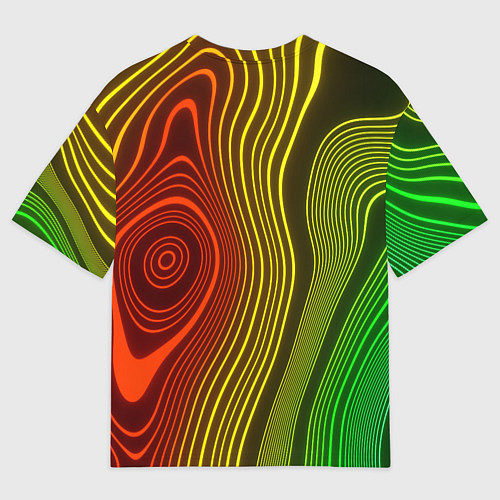 Мужская футболка оверсайз КАРТОГРАФИЧЕСКАЯ ПРОЕКЦИЯ / 3D-принт – фото 2