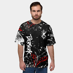 Футболка оверсайз мужская Берсерк Черная маска, цвет: 3D-принт — фото 2