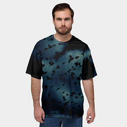 Футболка оверсайз мужская Flock of birds, цвет: 3D-принт — фото 2