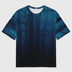 Мужская футболка оверсайз Gloomy forest