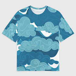 Мужская футболка оверсайз Облака Греции