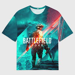 Футболка оверсайз мужская Battlefield 2042 игровой арт, цвет: 3D-принт