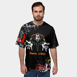 Футболка оверсайз мужская Лого рок групп, цвет: 3D-принт — фото 2