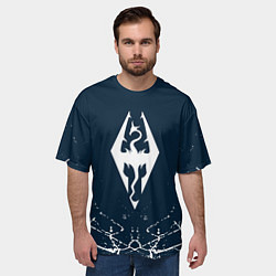 Футболка оверсайз мужская THE ELDER SCROLLS SKYRIM ЭМБЛЕМА ДРАКОНА, цвет: 3D-принт — фото 2