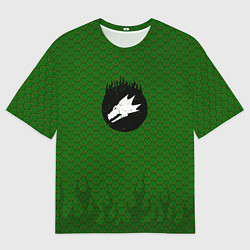 Футболка оверсайз мужская Саламандры чешуя дракона, цвет: 3D-принт