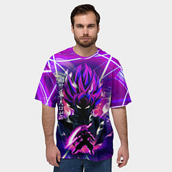 Футболка оверсайз мужская Гоку Блек Anime Dragon Ball Super Saiyan, цвет: 3D-принт — фото 2