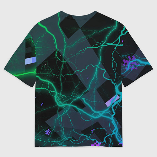 Мужская футболка оверсайз Молнии Майнкрафт / 3D-принт – фото 2