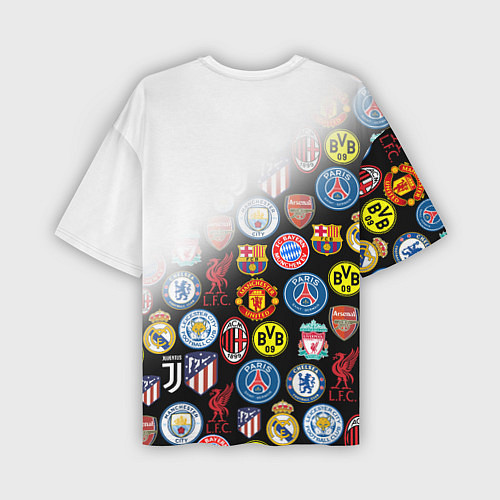 Мужская футболка оверсайз FC BARCELONA LOGOBOMBING / 3D-принт – фото 2