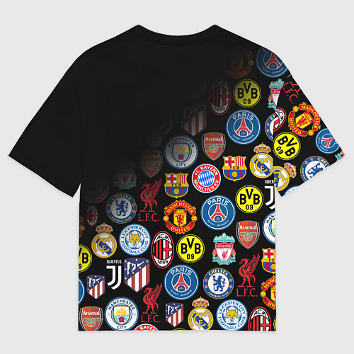 Мужская футболка оверсайз PSG LOGOBOMBING / 3D-принт – фото 2