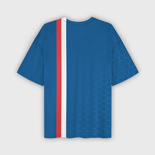 Мужская футболка оверсайз PSG SPORT STRIPES UNIFORM / 3D-принт – фото 2