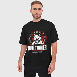 Футболка оверсайз мужская Бультерьер Bull Terrier, цвет: 3D-принт — фото 2
