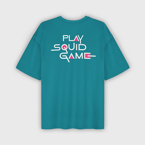 Мужская футболка оверсайз Keep calm and play squid game / 3D-принт – фото 2