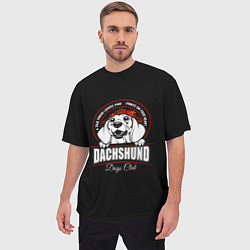 Футболка оверсайз мужская Такса Dachshund, цвет: 3D-принт — фото 2