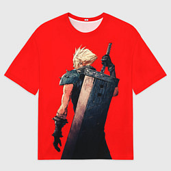Футболка оверсайз мужская Клауд С мечом final fantasy, цвет: 3D-принт