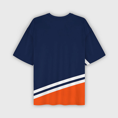 Мужская футболка оверсайз Edmonton Oilers Эдмонтон Ойлерз / 3D-принт – фото 2