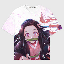 Мужская футболка оверсайз Незуко Камадо Nezuko
