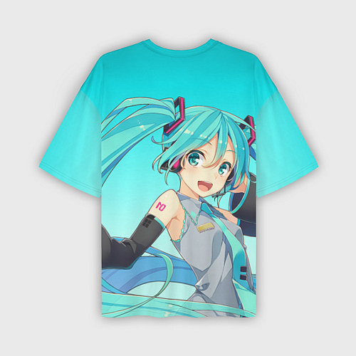 Мужская футболка оверсайз Hatsune Miku Мику Хацунэ / 3D-принт – фото 2