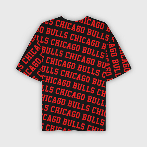 Мужская футболка оверсайз Чикаго Буллз, Chicago Bulls / 3D-принт – фото 2