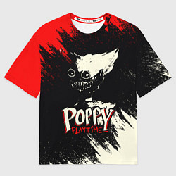 Футболка оверсайз мужская Poppy Playtime: Red & Black, цвет: 3D-принт