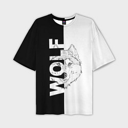 Мужская футболка оверсайз WOLF Волк