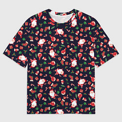 Мужская футболка оверсайз Christmas Santa