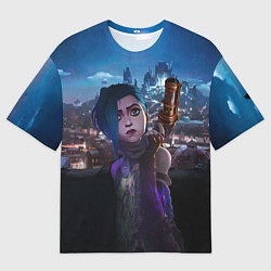 Футболка оверсайз мужская Jinx LoL Arcane, цвет: 3D-принт