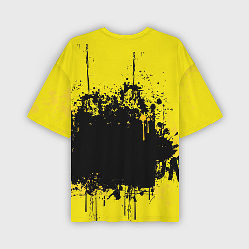 Мужская футболка оверсайз Жирафа с герберой / 3D-принт – фото 2