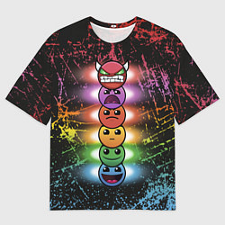 Мужская футболка оверсайз Geometry Dash: Levels