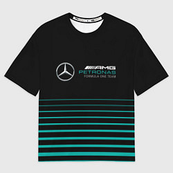 Футболка оверсайз мужская Merсedes PETRONAS F1, цвет: 3D-принт