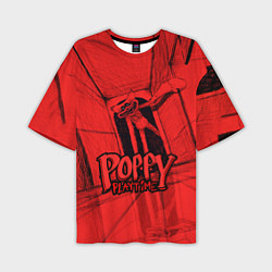 Мужская футболка оверсайз Poppy Playtime: Red Room