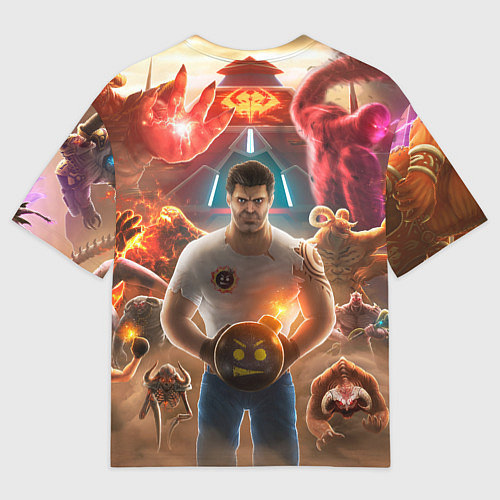 Мужская футболка оверсайз Serious Sam Игровые персонажи Босы / 3D-принт – фото 2