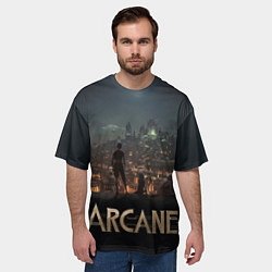 Футболка оверсайз мужская Сёстры на крыше, цвет: 3D-принт — фото 2