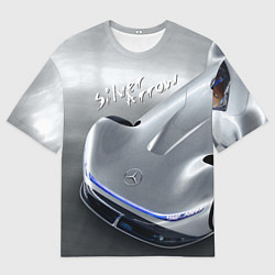 Футболка оверсайз мужская Mercedes-Benz EQ Silver Arrow Concept, цвет: 3D-принт