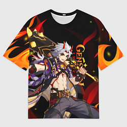 Мужская футболка оверсайз GENSHIN IMPACT ИТТО АРАТАКИ